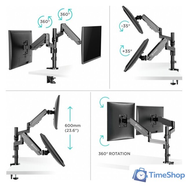 Кронштейн для монитора Onkron G140B - Изображение №4 — Интернет-магазин Time-Shop
