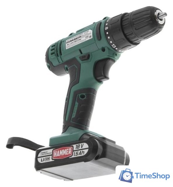 Дрель-шуруповерт Hammer ACD18A (с 2-мя АКБ, кейс) - Изображение №5 — Интернет-магазин Time-Shop
