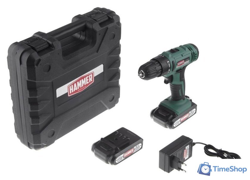 Дрель-шуруповерт Hammer ACD18A (с 2-мя АКБ, кейс) - Изображение №1 — Интернет-магазин Time-Shop