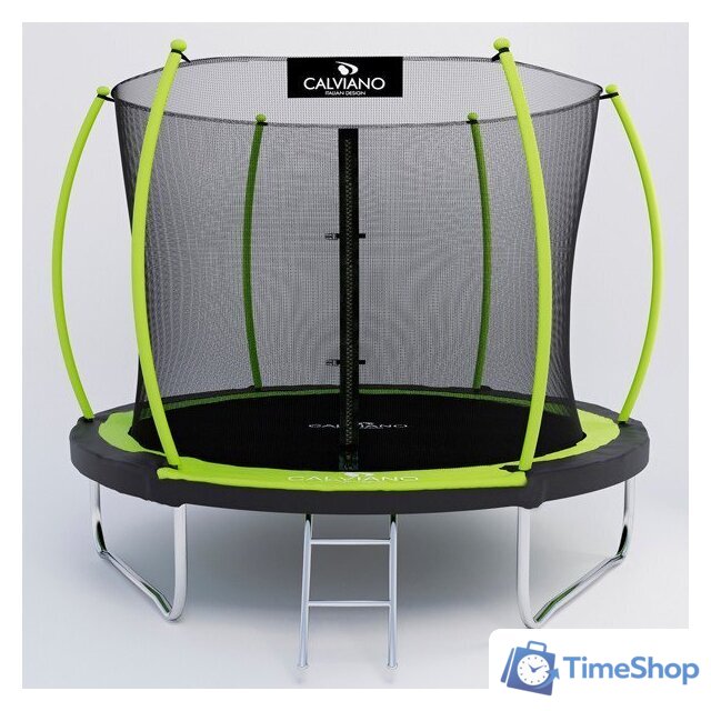 Батут Calviano Inside Master Green 252 см - 8ft (внутренняя сетка, с лестницей) - Изображение №1 — Интернет-магазин Time-Shop