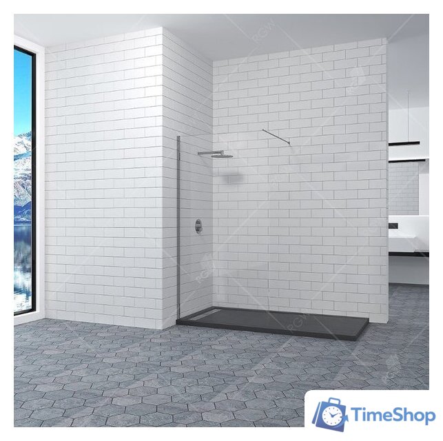 Душевая стенка RGW WA-010 110 (хром/прозрачное стекло) - Изображение №3 — Интернет-магазин Time-Shop