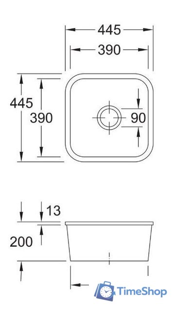 Кухонная мойка Villeroy & Boch Cisterna 50 670301R1 - Изображение №2 — Интернет-магазин Time-Shop