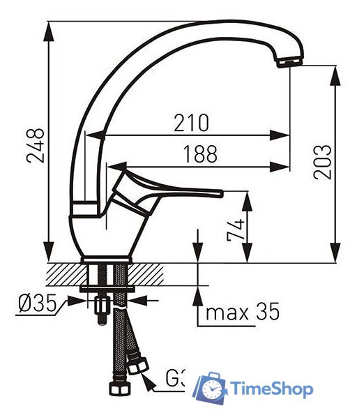 Смеситель Ferro Stillo BSL4A - Изображение №2 — Интернет-магазин Time-Shop