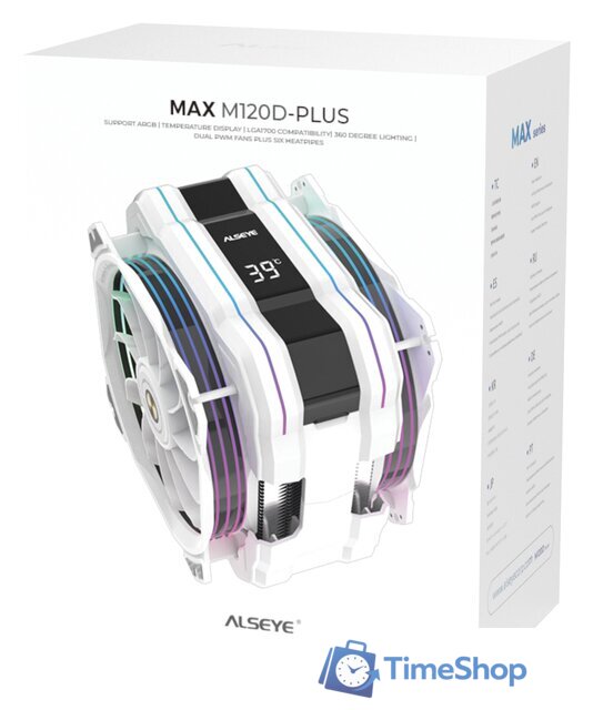 Кулер для процессора ALSEYE M120D W Plus (белый) - Изображение №2 — Интернет-магазин Time-Shop