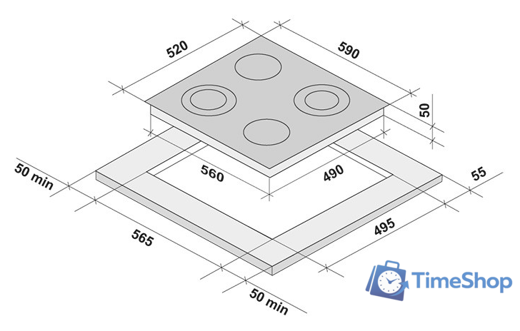 Варочная панель Krona Leggiero 60 BL - Изображение №3 — Интернет-магазин Time-Shop