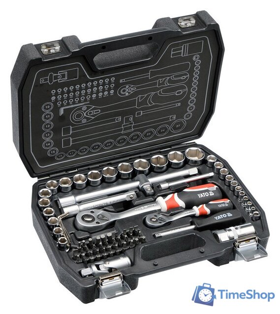 Универсальный набор инструментов Yato YT-38782 72 предмета - Изображение №2 — Интернет-магазин Time-Shop