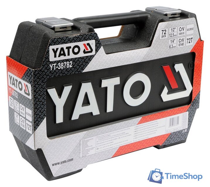 Универсальный набор инструментов Yato YT-38782 72 предмета - Изображение №4 — Интернет-магазин Time-Shop