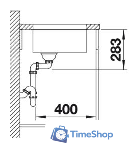 Кухонная мойка Blanco Supra 450-U (с клапаном-автоматом) [518204] - Изображение №4 — Интернет-магазин Time-Shop