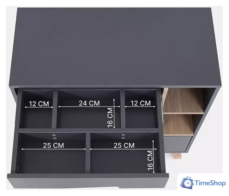 Детский комод Rant Lago Pro 800/4 (moon grey) - Изображение №4 — Интернет-магазин Time-Shop