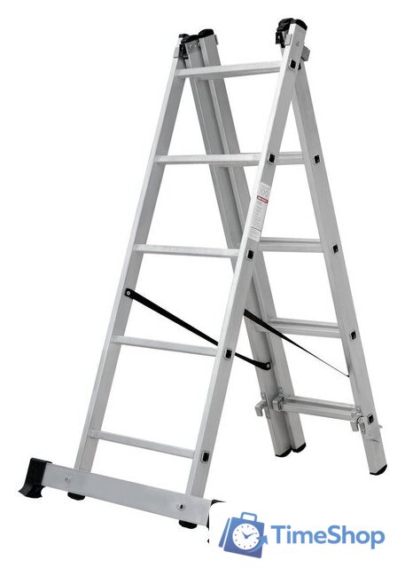 Лестница-стремянка Новая высота NV 123 алюминиевая трёхсекционная 3x5 ступеней - Изображение №6 — Интернет-магазин Time-Shop