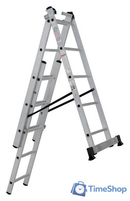 Лестница-стремянка Новая высота NV 123 алюминиевая трёхсекционная 3x5 ступеней - Изображение №7 — Интернет-магазин Time-Shop