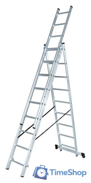 Лестница-стремянка Новая высота NV 123 алюминиевая трёхсекционная 3x5 ступеней - Изображение №2 — Интернет-магазин Time-Shop