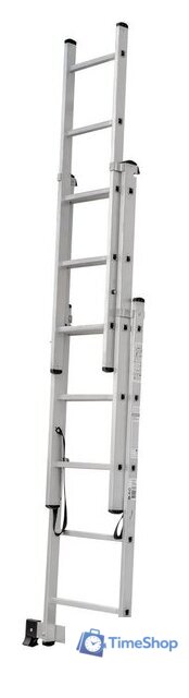 Лестница-стремянка Новая высота NV 123 алюминиевая трёхсекционная 3x5 ступеней - Изображение №4 — Интернет-магазин Time-Shop