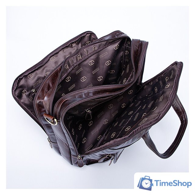 Мужская сумка Francesco Molinary 846-7146-DBW (коричневый) - Изображение №3 — Интернет-магазин Time-Shop