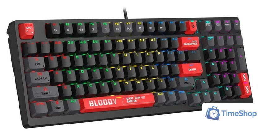 Клавиатура A4Tech Bloody S98 Red (Bloody BLMS Red Plus) - Изображение №9 — Интернет-магазин Time-Shop