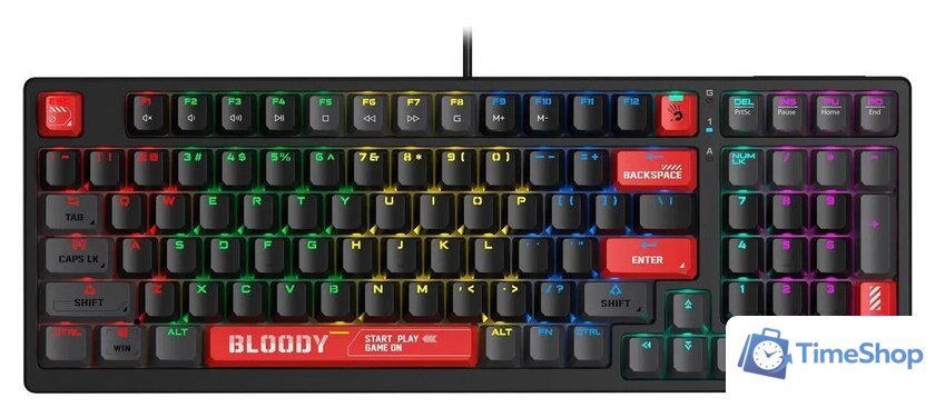 Клавиатура A4Tech Bloody S98 Red (Bloody BLMS Red Plus) - Изображение №1 — Интернет-магазин Time-Shop