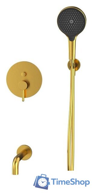 Душевой гарнитур  Whitecross Y YSET06TOPGLB (брашированное золото) - Изображение №2 — Интернет-магазин Time-Shop