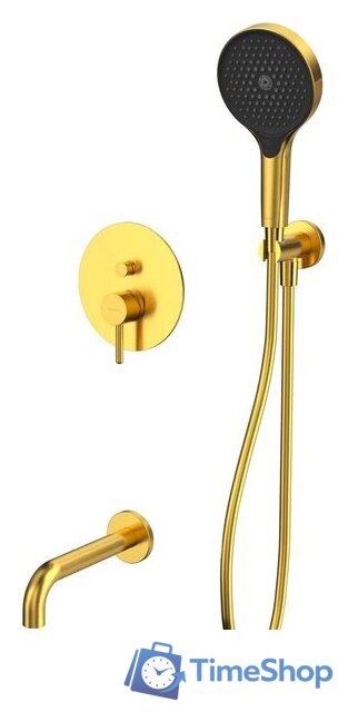 Душевой гарнитур  Whitecross Y YSET06TOPGLB (брашированное золото) - Изображение №1 — Интернет-магазин Time-Shop