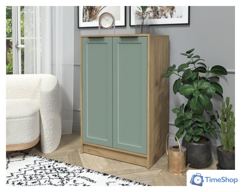 Тумба Интерлиния Концепт Тренд КТ-Т64 (дуб золотой/мята) - Изображение №3 — Интернет-магазин Time-Shop