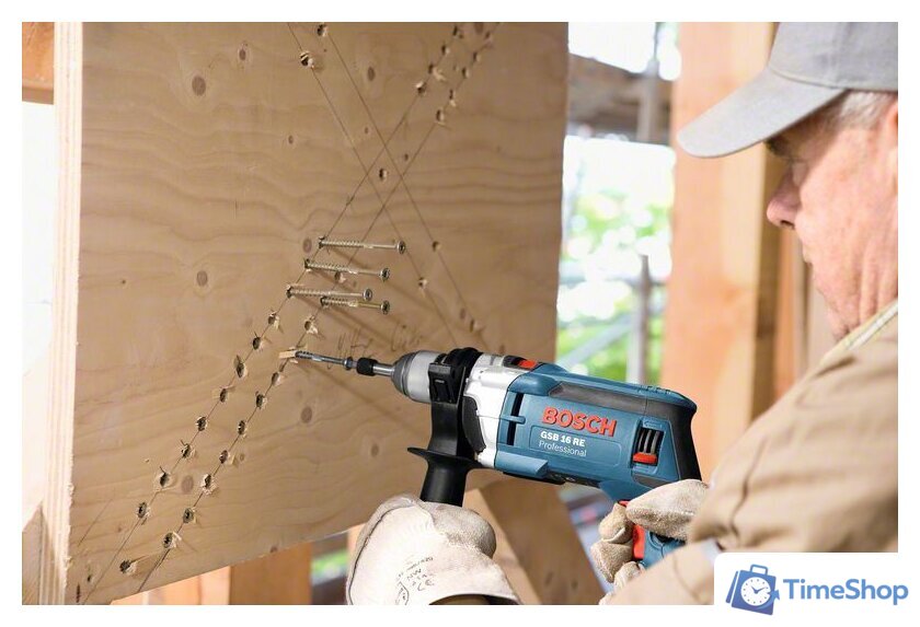 Ударная дрель Bosch GSB 16 RE Professional (060114E500) - Изображение №8 — Интернет-магазин Time-Shop