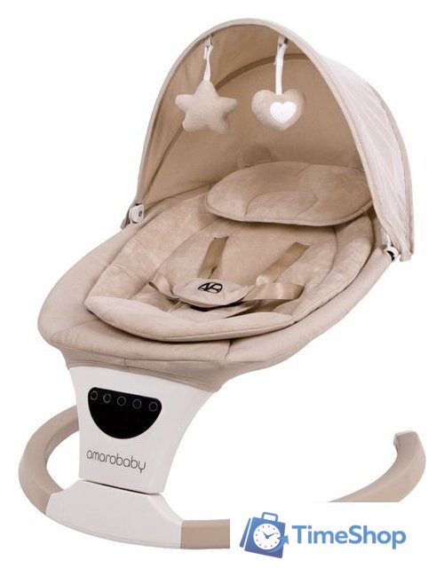 Шезлонг Amarobaby Teddy Swing AB24-22TED/03 (бежевый) - Изображение №1 — Интернет-магазин Time-Shop
