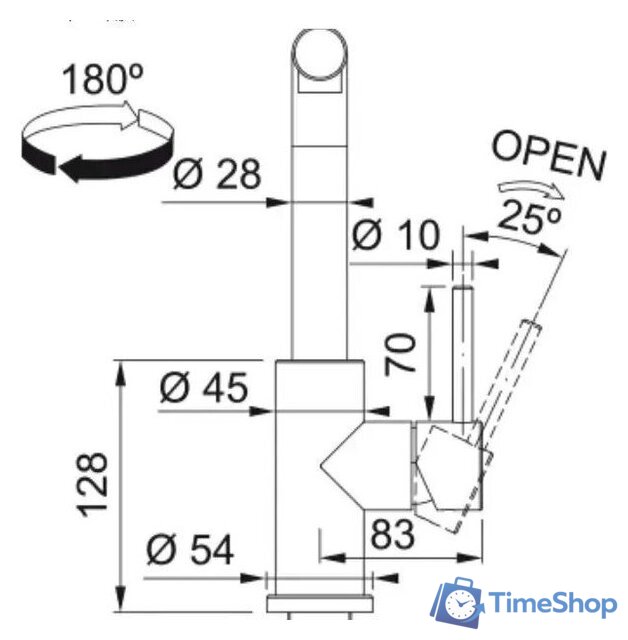 Смеситель Franke Smart Glenda 115.0706.986 - Изображение №9 — Интернет-магазин Time-Shop