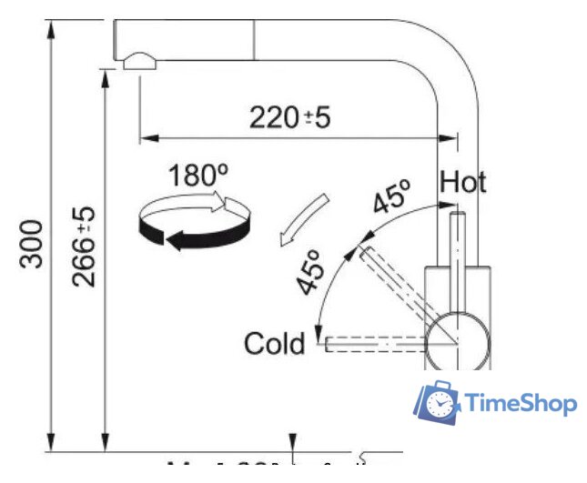 Смеситель Franke Smart Glenda 115.0706.986 - Изображение №8 — Интернет-магазин Time-Shop