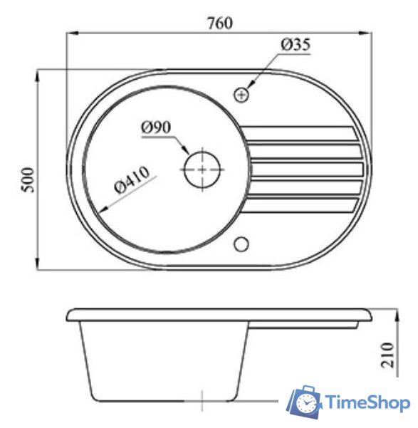 Кухонная мойка БелЭворс Rondo L + смеситель W74004-2 + дозатор L405F (черный) - Изображение №9 — Интернет-магазин Time-Shop