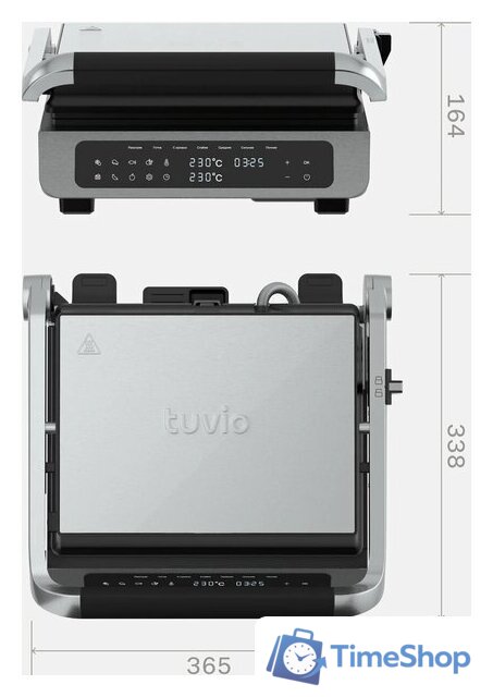 Электрогриль Tuvio TG02DM - Изображение №12 — Интернет-магазин Time-Shop