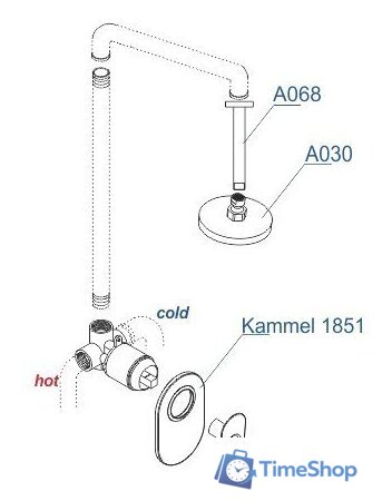 Душевая система  Wasserkraft A12830 - Изображение №4 — Интернет-магазин Time-Shop