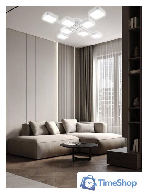 Припотолочная люстра Aitin Pro X3350/8 (белый/хром) - Изображение №5 — Интернет-магазин Time-Shop