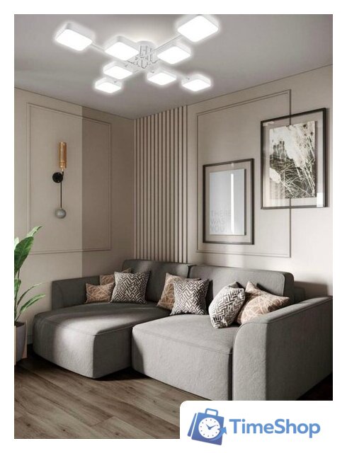 Припотолочная люстра Aitin Pro X3350/8 (белый/хром) - Изображение №2 — Интернет-магазин Time-Shop