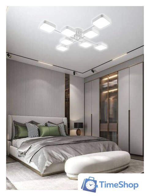 Припотолочная люстра Aitin Pro X3350/8 (белый/хром) - Изображение №4 — Интернет-магазин Time-Shop