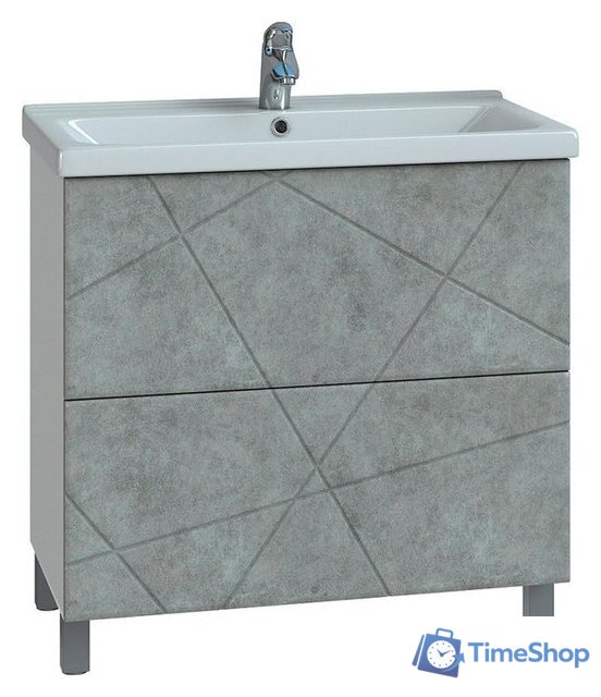  Vigo Тумба под умывальник Geometry 700-0-2 Фостер (бетон) - Изображение №1 — Интернет-магазин Time-Shop