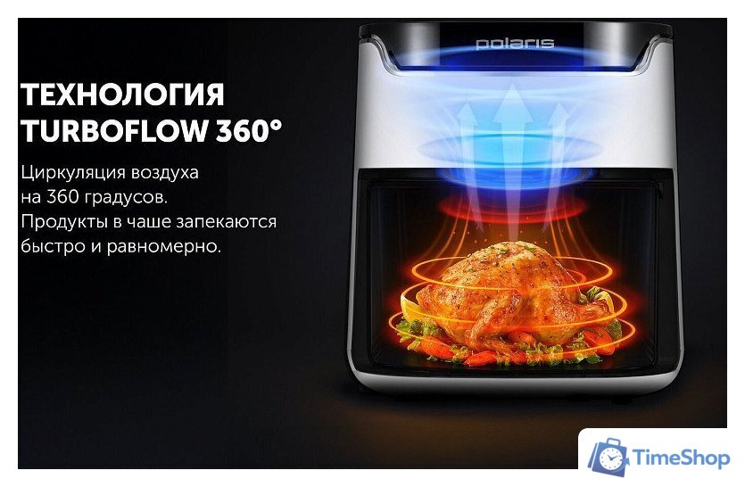 Аэрогриль (аэрофритюрница) Polaris PAF 5502 (белый) - Изображение №18 — Интернет-магазин Time-Shop