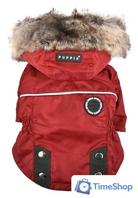 Куртка для животных Puppia Brock с капюшоном PAUD-JM1851-RD-L (красный) - Изображение №1 — Интернет-магазин Time-Shop