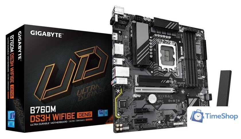 Материнская плата Gigabyte B760M DS3H WiFi6E GEN5 - Изображение №4 — Интернет-магазин Time-Shop