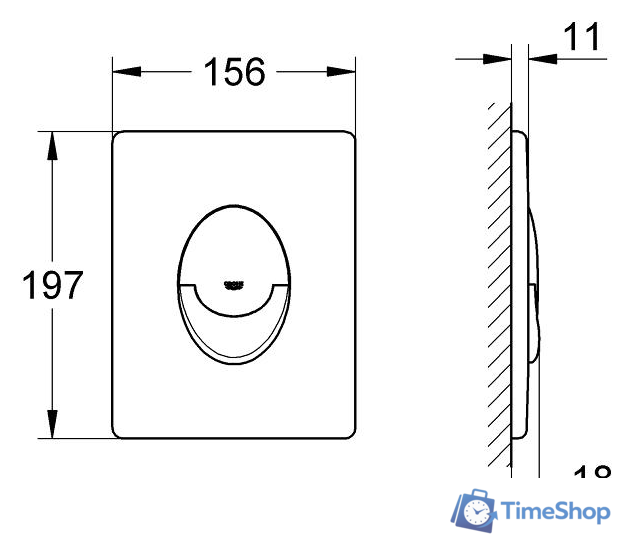 Панель смыва Grohe Skate Air 38505SH0 (альпин-белый) - Изображение №3 — Интернет-магазин Time-Shop