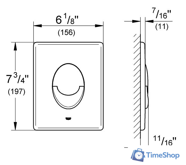 Панель смыва Grohe Skate Air 38505SH0 (альпин-белый) - Изображение №4 — Интернет-магазин Time-Shop