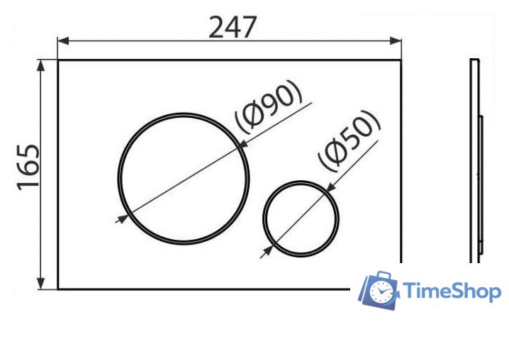 Панель смыва Alcaplast M675 (золотой) - Изображение №2 — Интернет-магазин Time-Shop