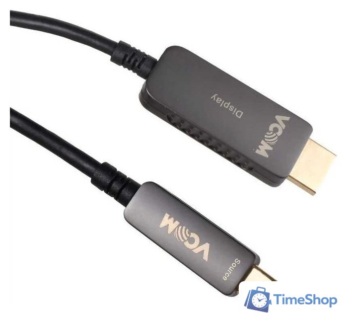 Кабель VCOM D3742CH-5 HDMI - USB 2 Type-C (5 м, черный/серый) - Изображение №5 — Интернет-магазин Time-Shop