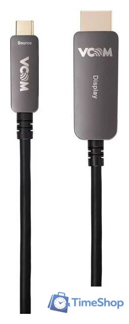 Кабель VCOM D3742CH-5 HDMI - USB 2 Type-C (5 м, черный/серый) - Изображение №2 — Интернет-магазин Time-Shop
