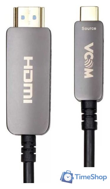 Кабель VCOM D3742CH-5 HDMI - USB 2 Type-C (5 м, черный/серый) - Изображение №7 — Интернет-магазин Time-Shop