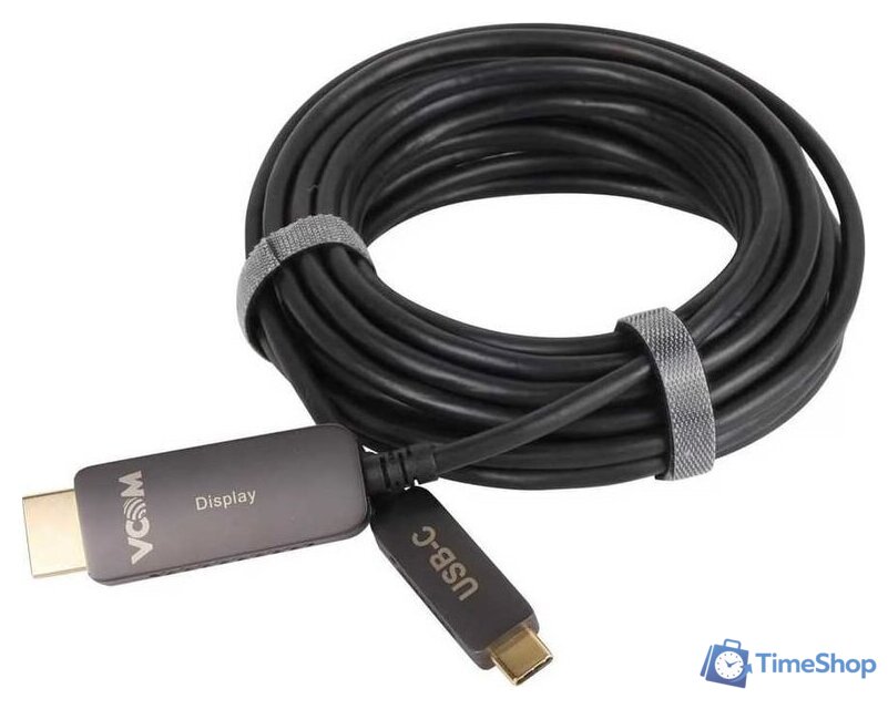 Кабель VCOM D3742CH-5 HDMI - USB 2 Type-C (5 м, черный/серый) - Изображение №8 — Интернет-магазин Time-Shop