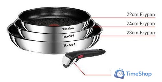 Набор сковород Tefal Ingenio Emotion L897S474 - Изображение №2 — Интернет-магазин Time-Shop