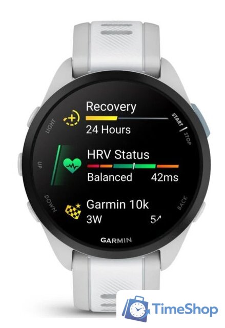 Умные часы Garmin Forerunner 165 (туманно-серый/белый камень) - Изображение №4 — Интернет-магазин Time-Shop
