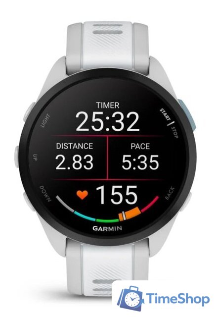 Умные часы Garmin Forerunner 165 (туманно-серый/белый камень) - Изображение №2 — Интернет-магазин Time-Shop
