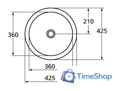 Умывальник Ideal Standard Strada K078301 42.5x42.5 - Изображение №3 — Интернет-магазин Time-Shop