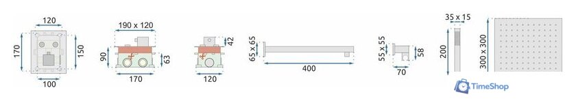 Душевая система  Rea Fenix Davis L. Gold REA-P6324 - Изображение №8 — Интернет-магазин Time-Shop