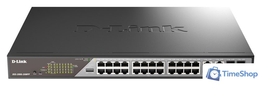 Управляемый коммутатор 2-го уровня D-Link DSS-200G-28MPP/A1A - Изображение №1 — Интернет-магазин Time-Shop